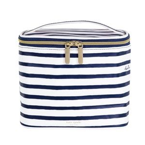 KATE SPADE Navy Painted Stripe Insulated Thermal Lunch Tote 7"H x 8" W x 4" 1/2D